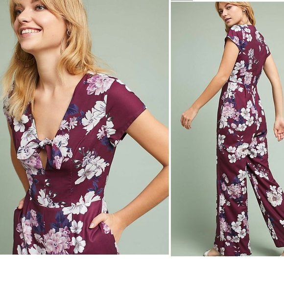 Anthropologie Pants - Anthropologie Yumi Kim Floral Cutout Jumpsuit new with tag